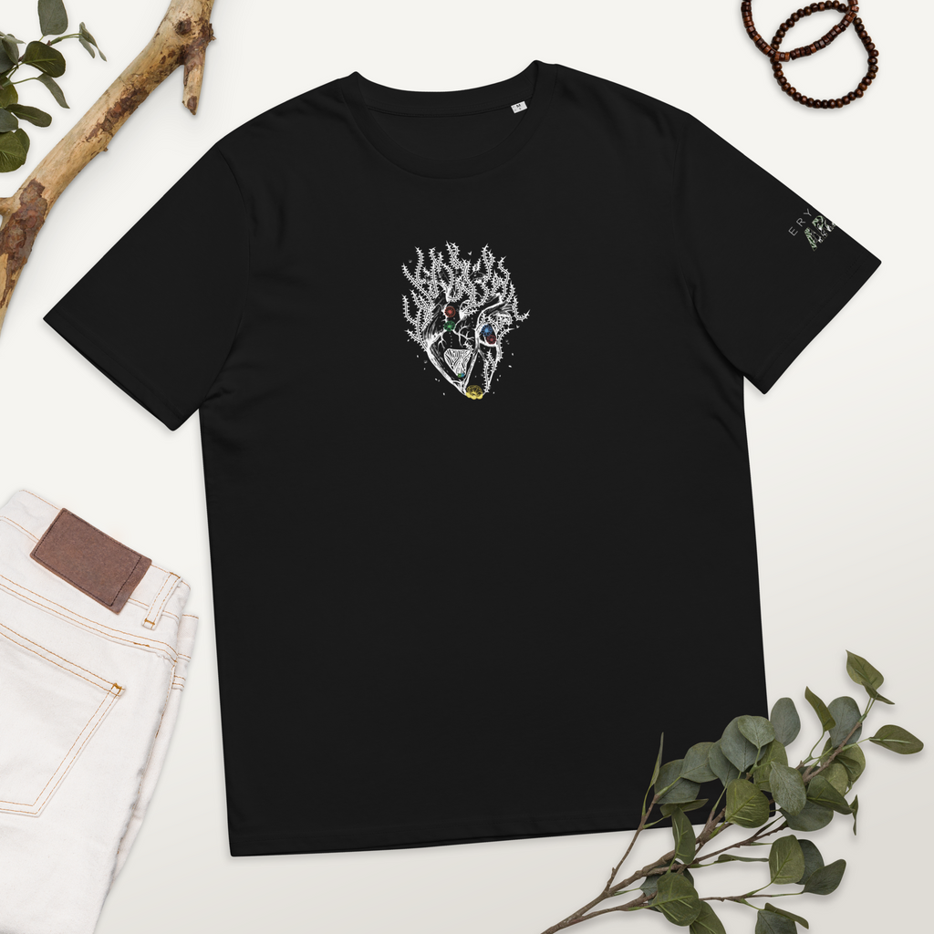 Flower Heart T-Shirt (Black) - By Gretel Martinelli