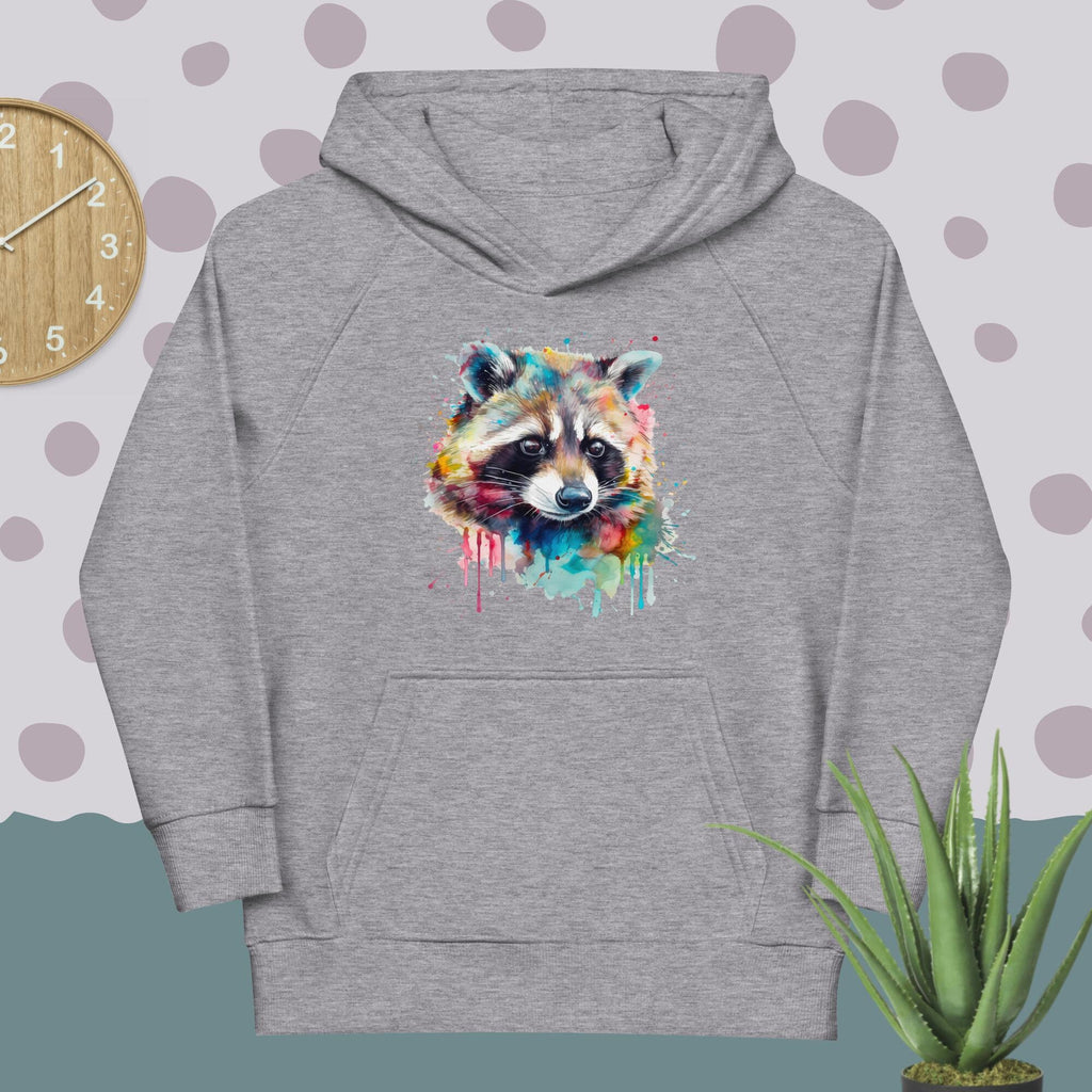 Colorful Raccoon - Kids Eco-Hoodie
