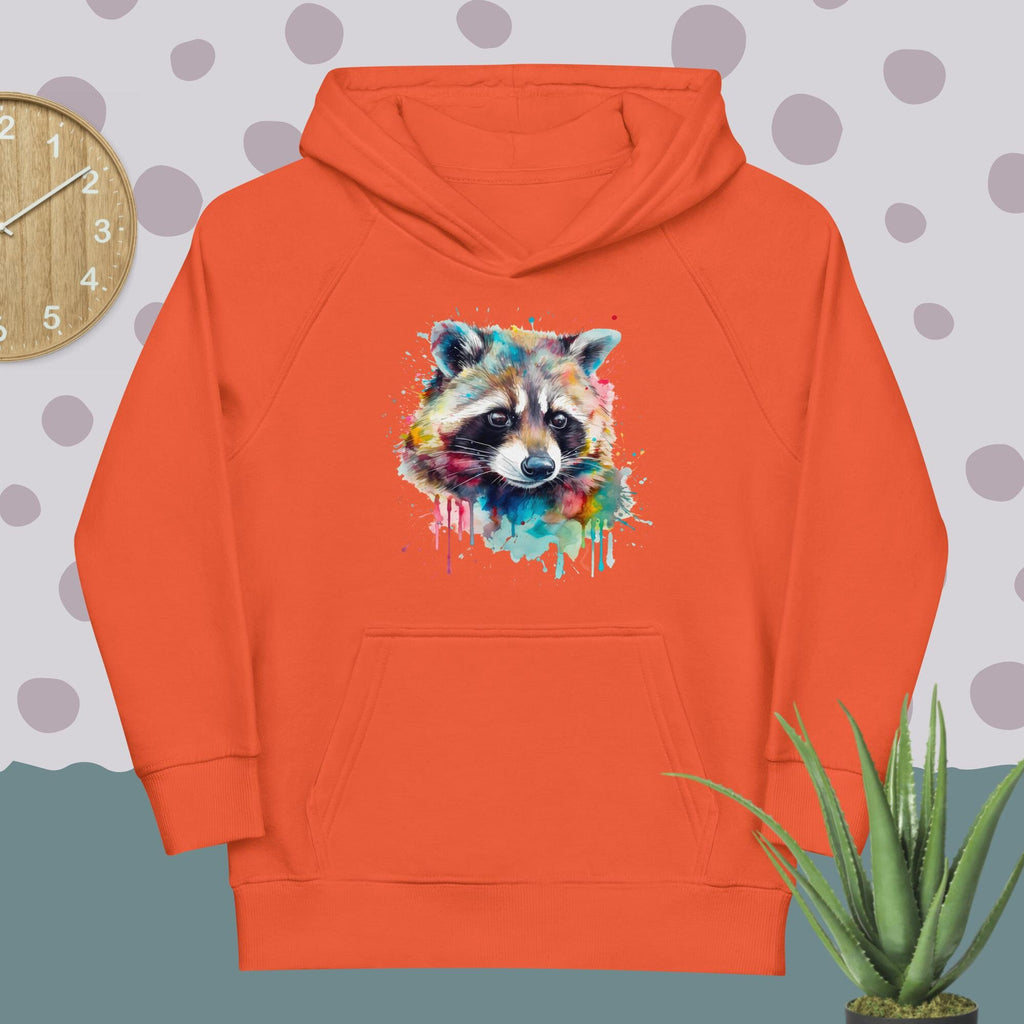 Colorful Raccoon - Kids Eco-Hoodie