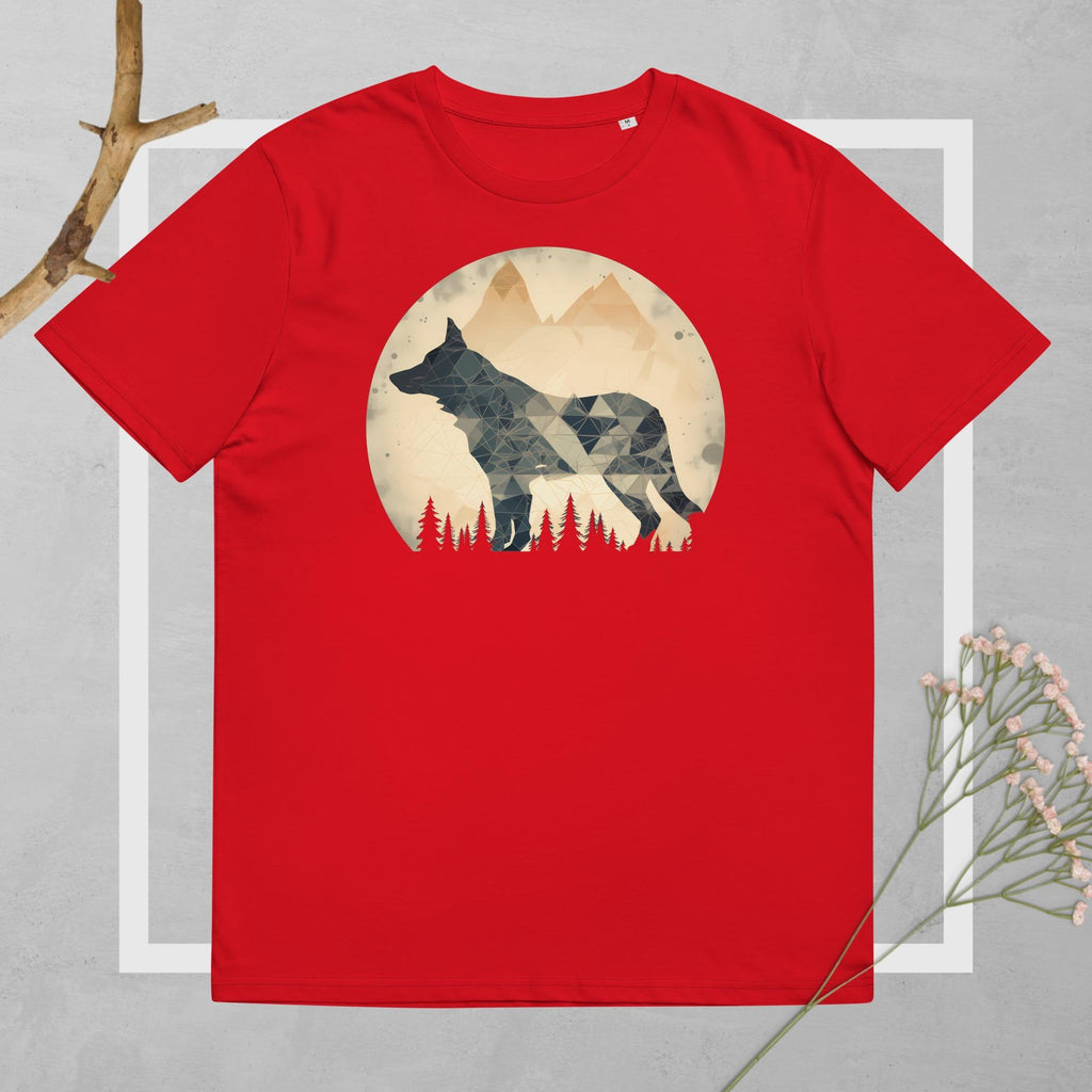 Geometric Wolf Landscape T-Shirt | 100% Organic Cotton