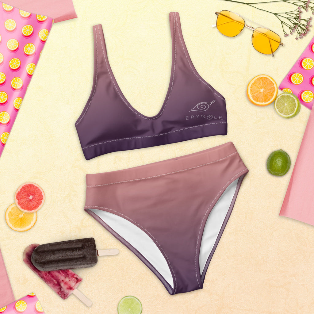 Recycled High-Waisted Bikini - Sport Bikini – Purple Shade